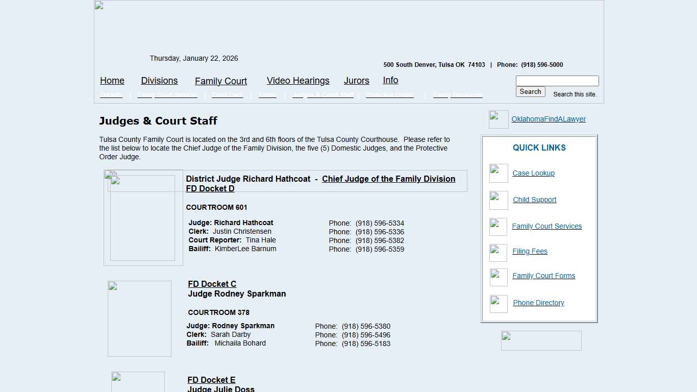 Judges & Court Staff