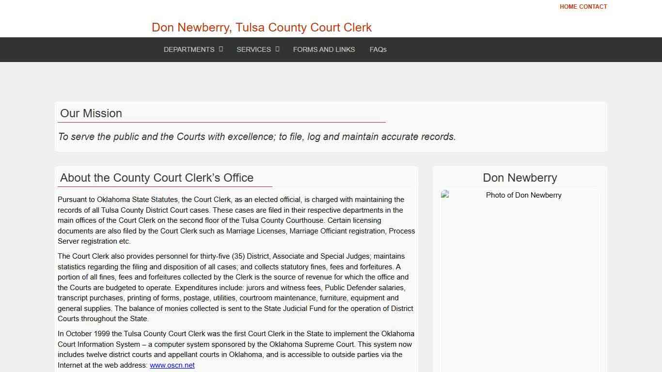 Don Newberry, Tulsa County Court Clerk